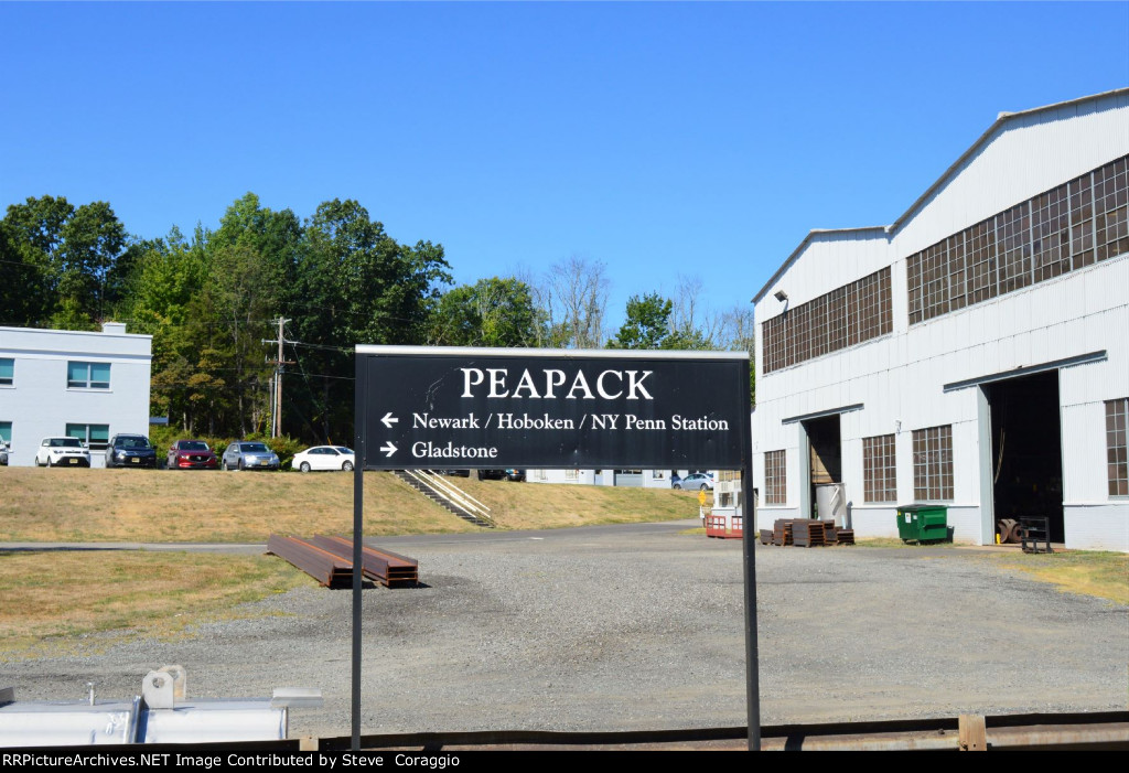 Peapack Station Train Direction  Sign